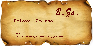 Belovay Zsuzsa névjegykártya